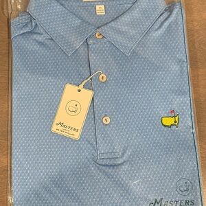 Peter Millar Master Light Blue Patterned Polo Shirt